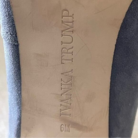 Ivanka Trump Gray Suede Retro Ankle Boots Women’s 6M Lace-Up Block Heel Side Zip - Picture 13 of 14